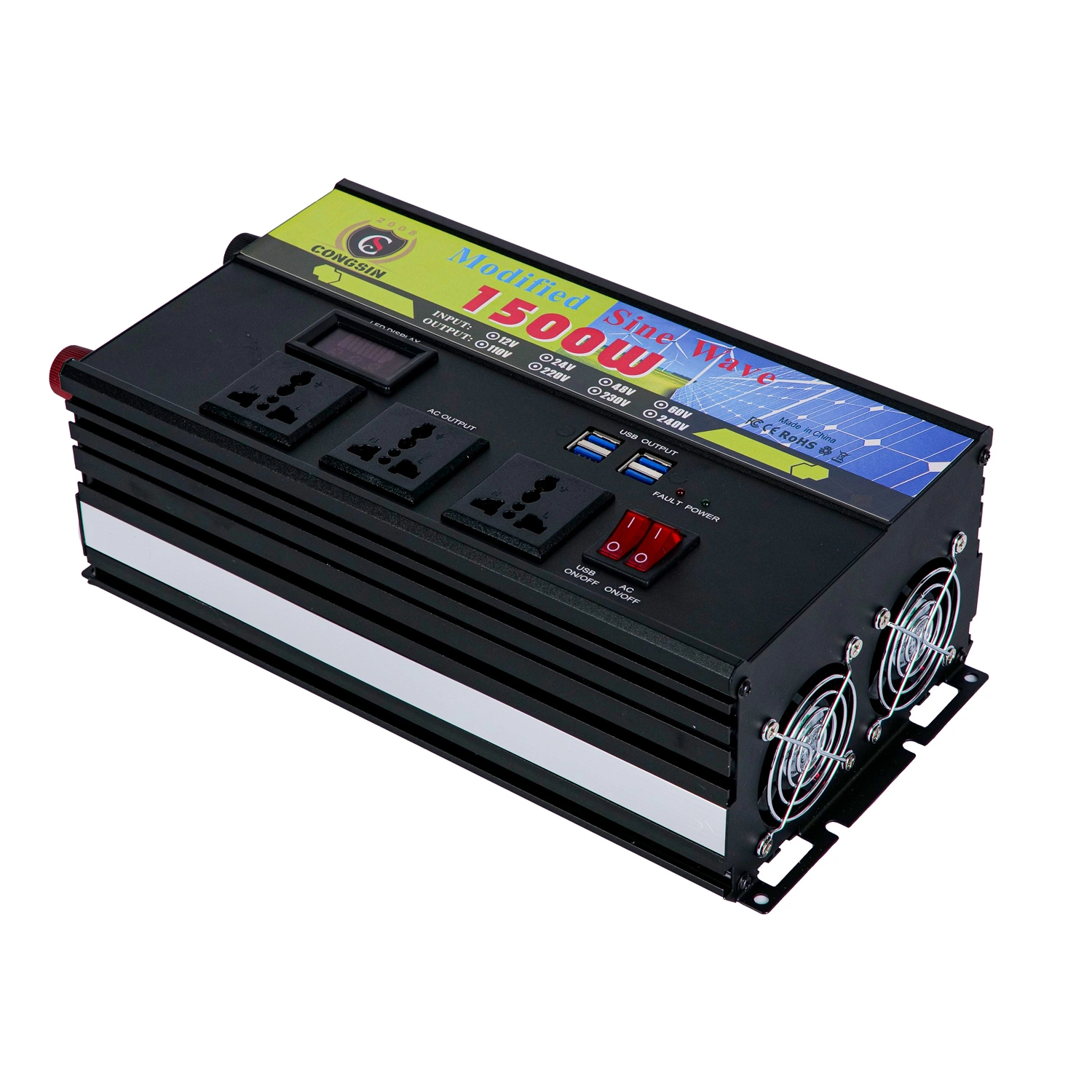 1.5KW modified sine wave inverter with LED display screen