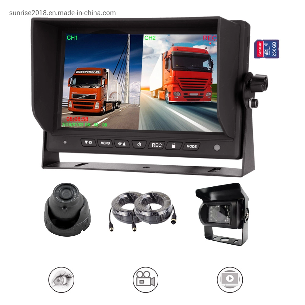 Vehicle Rear View System with Digital Monitor Waterproof CCD Backup Camera