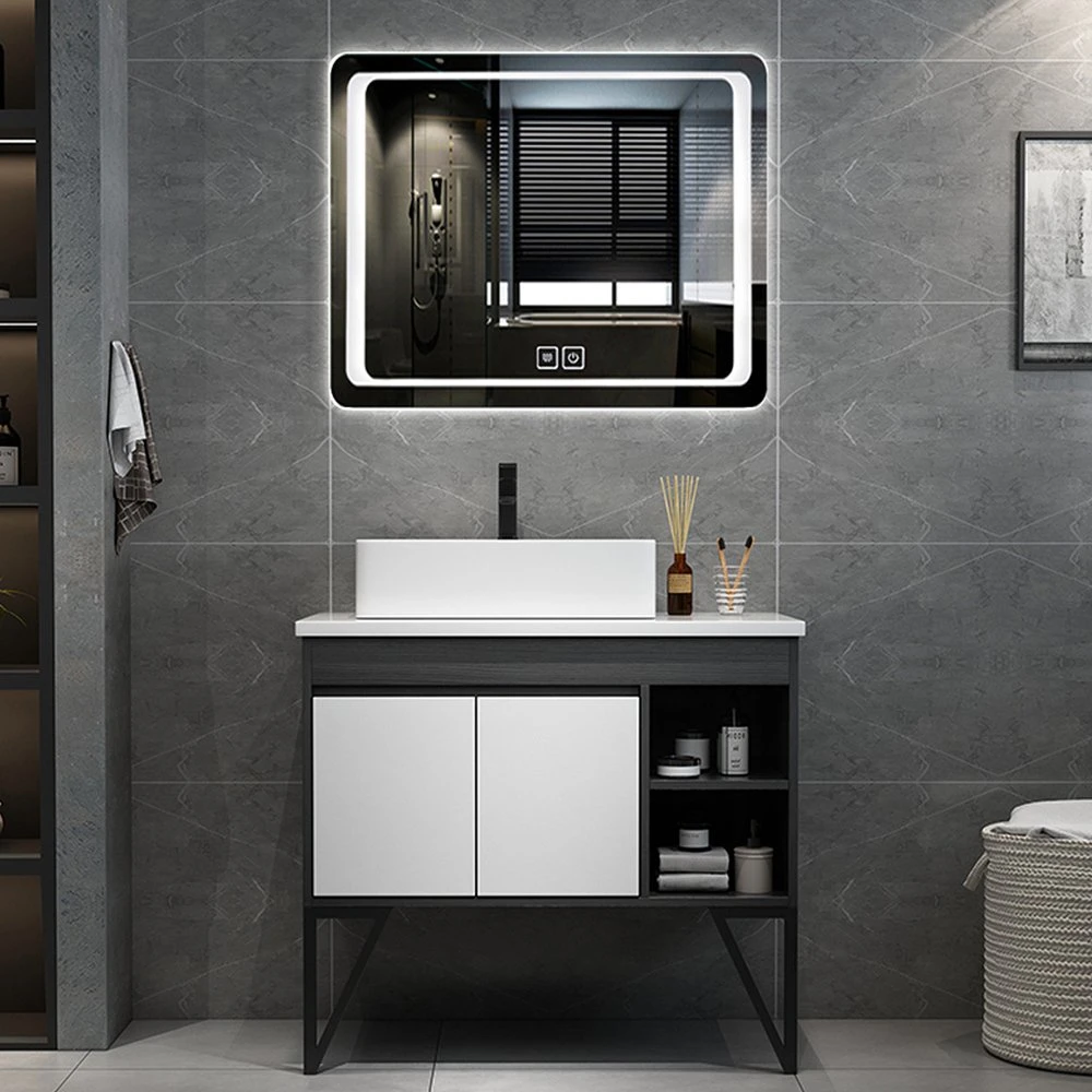 Modern Solid Wood Cabinet European Style Luxury Bathroom Vanity Units