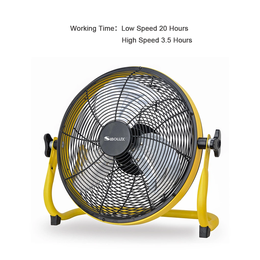 Electric Metal Fan Stand 16" Rechargeable Industrial Fan Floor Fan High Velocity Outdoor Fan Charing Ventilation Fan