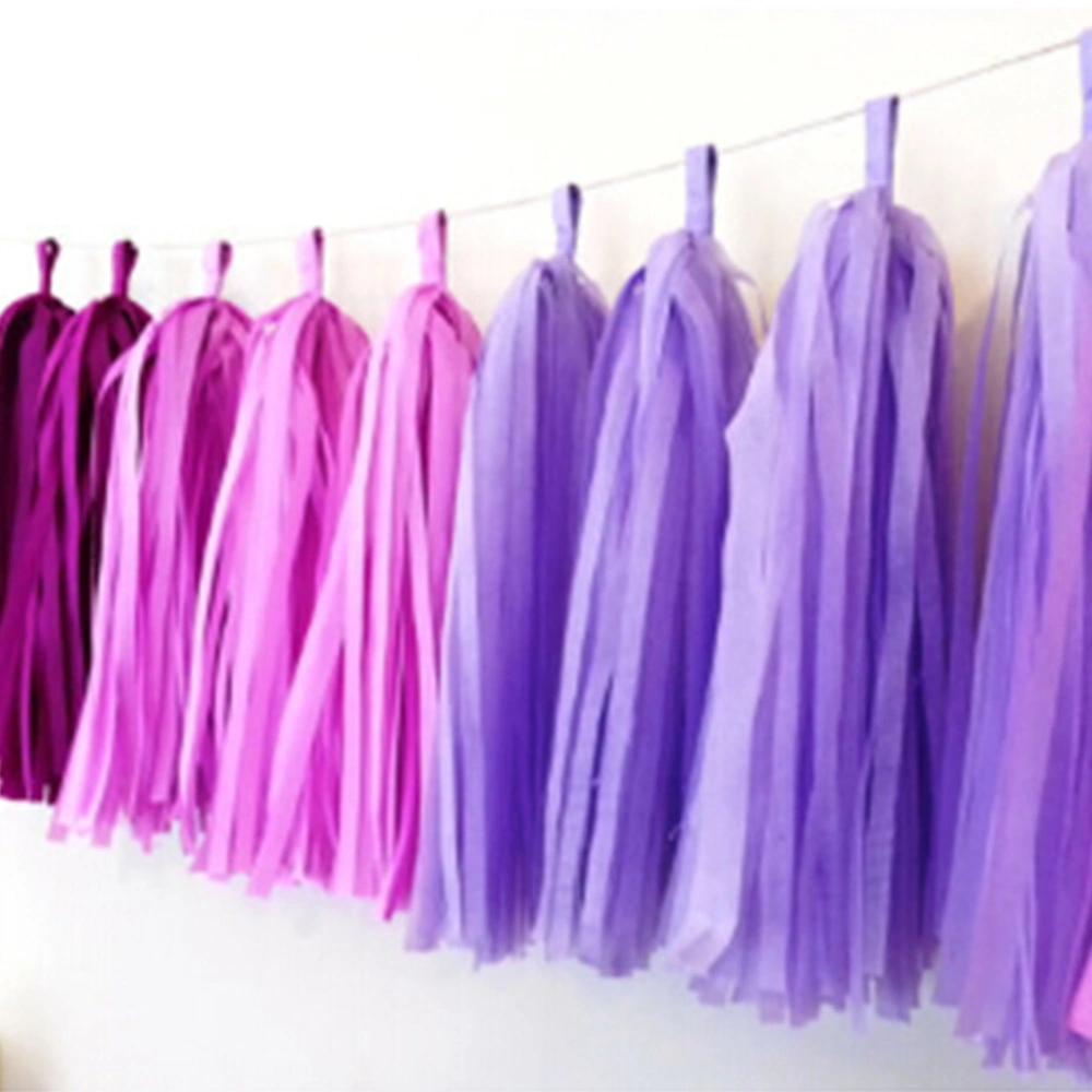 Handmade Paper DIY Colored Hanging Tassel String Garland