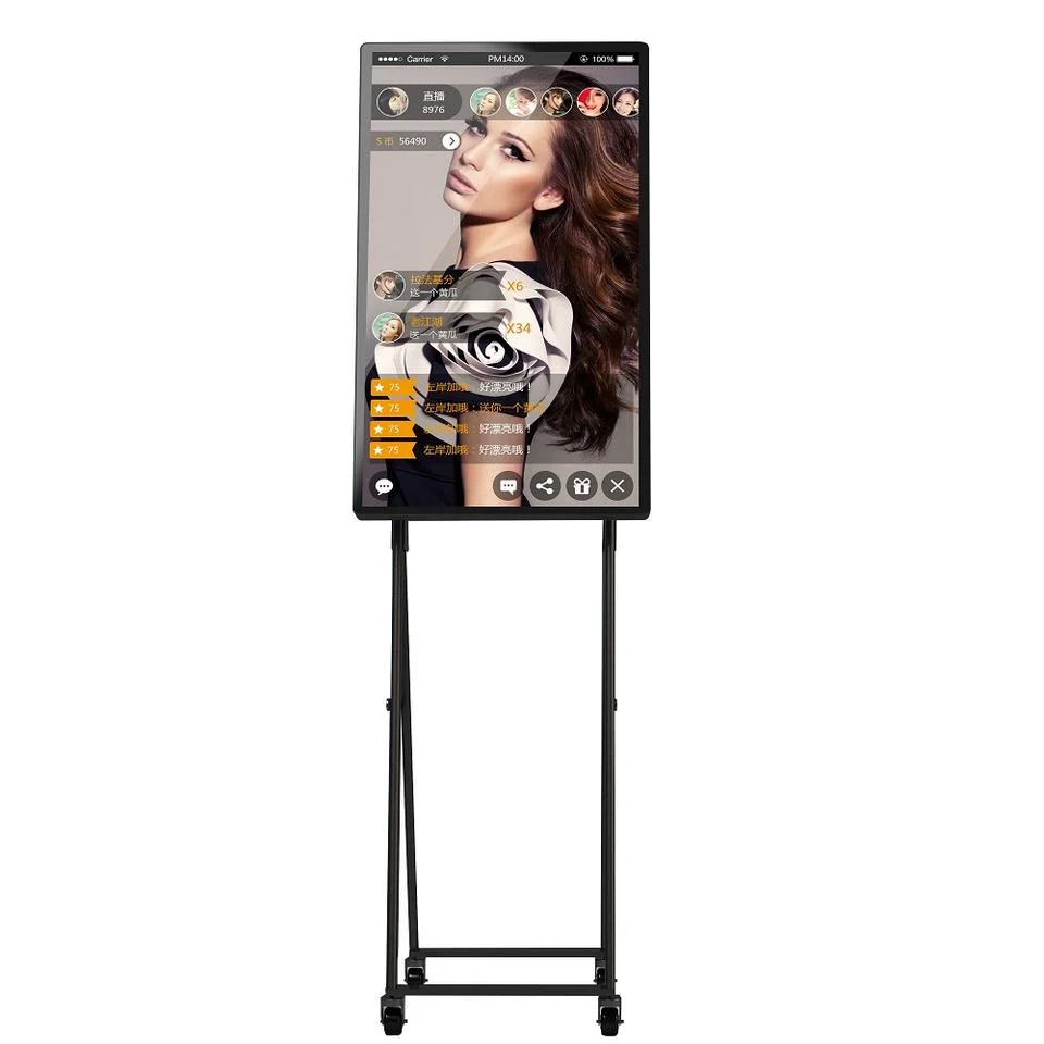 55 Inch Facebook/Tiktok/Ins/Youtube Fan Interactive Wireless Big Screen Video Streaming Stand Live Broadcast Equipment