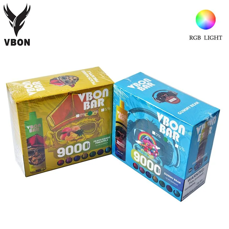 Vbon Bar 9000 أطواق 18 مل قابلة لإعادة الشحن Pod Vape Vape القلم قابل للاستخدام