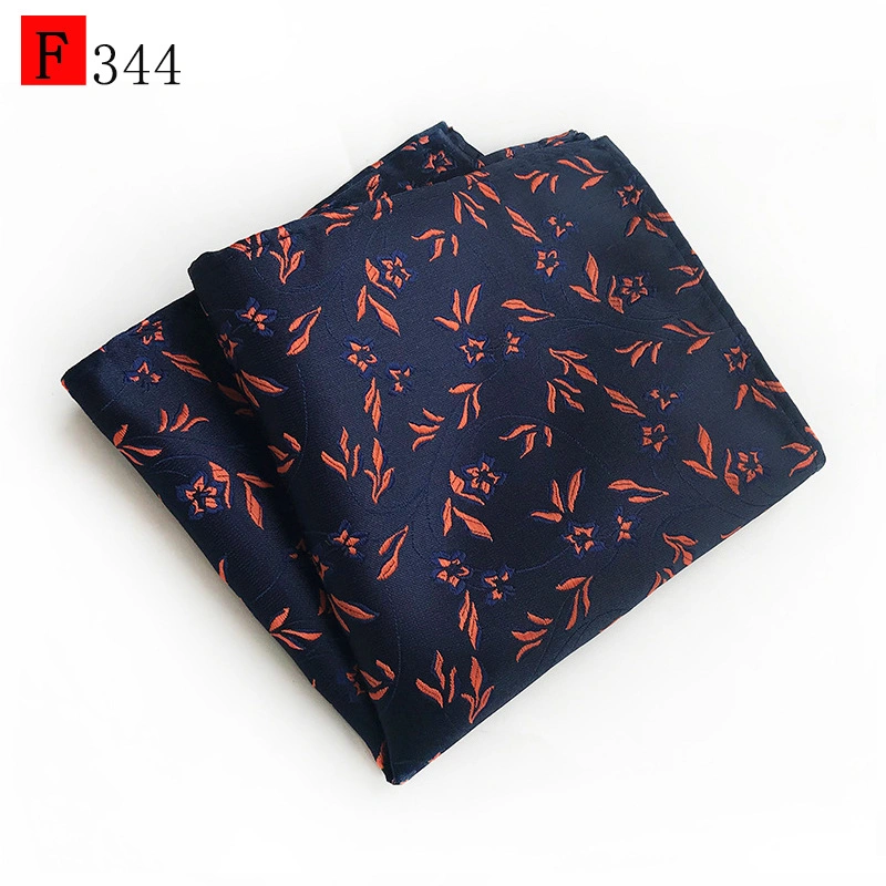 Business Style Striped Pattern Woven Silk Tie with Square Scarf