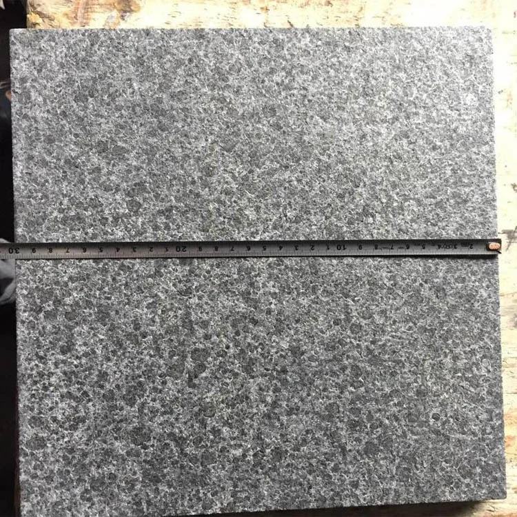 Factory Direct Anti-Slip Finish Flamed China G684 Black Pearl Granite Paving Tiles for Patio Pavers