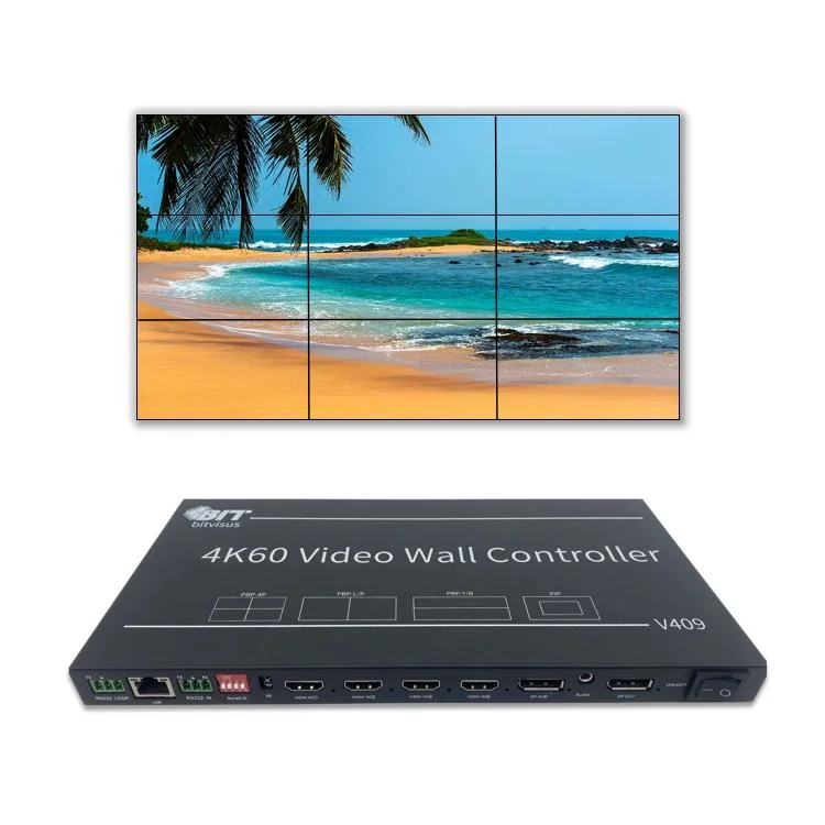 Controlador de pared de vídeo profesional de audio y vídeo 4K 8K 1X3 3X3 Pantalla de TV 2X3