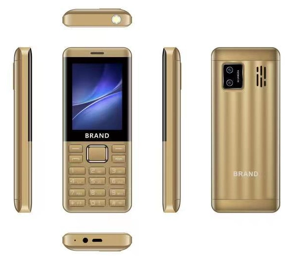 Golden Color 2.4" Unlock 2g Mobile Phone 4 SIM Card for Tecno Cheapest Phones