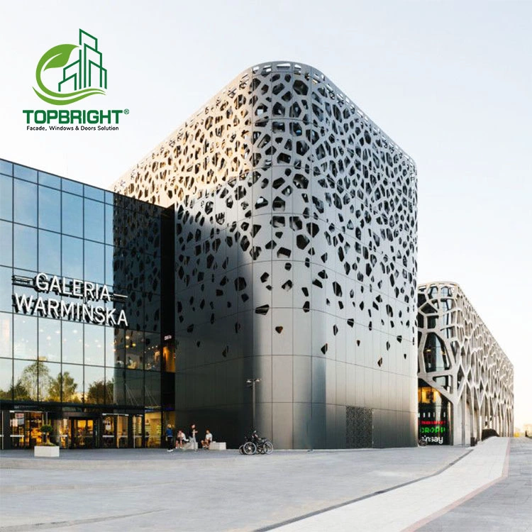 Topbright Manufacture Honey Comb Panel Heat Insulation Aluminium Facade Cladding Decoration Aluminum Curtain Wall