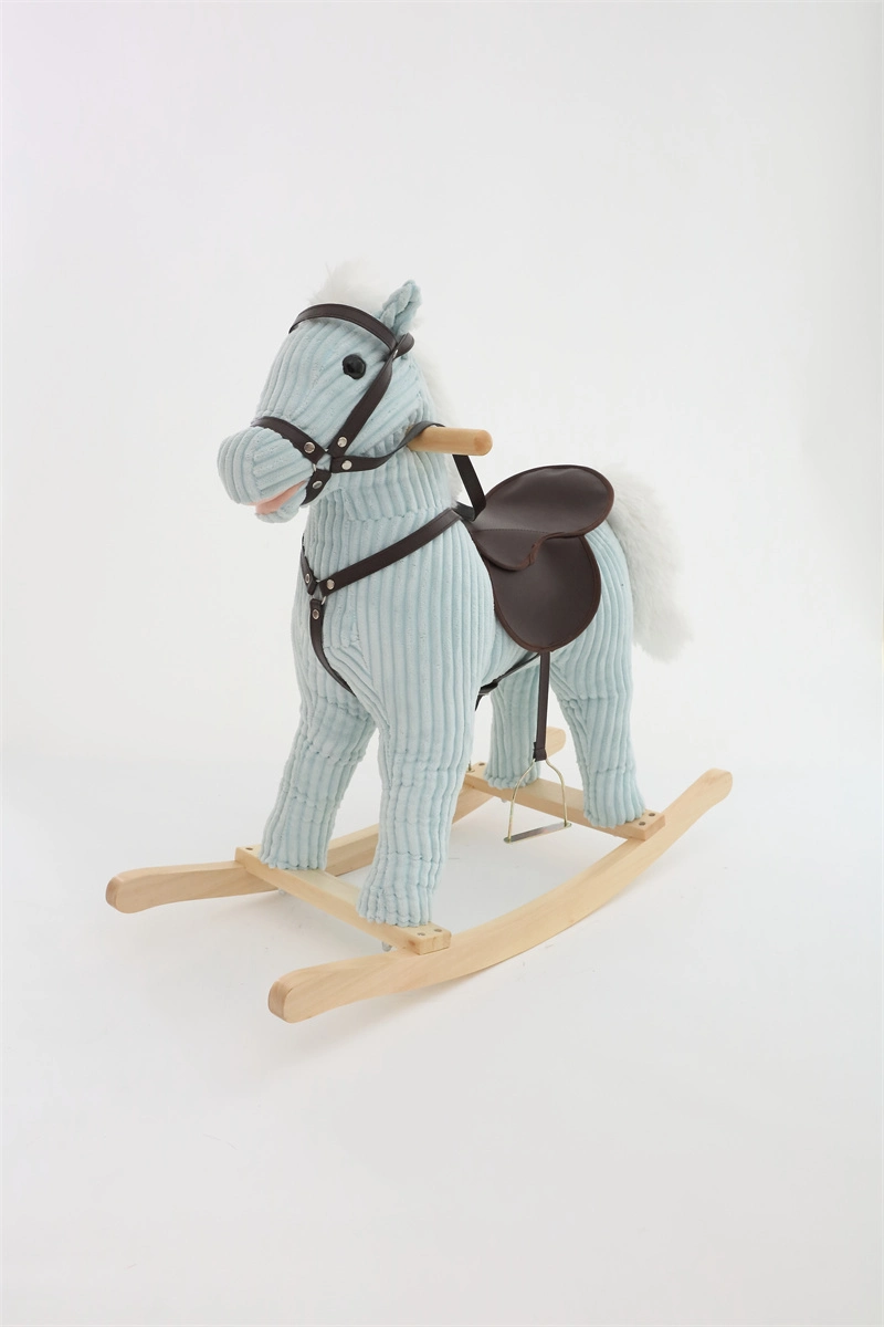 OEM ODM Whosale Plush bebé silla de madera mecedora niños niños Paseo de juguete regalo de Navidad