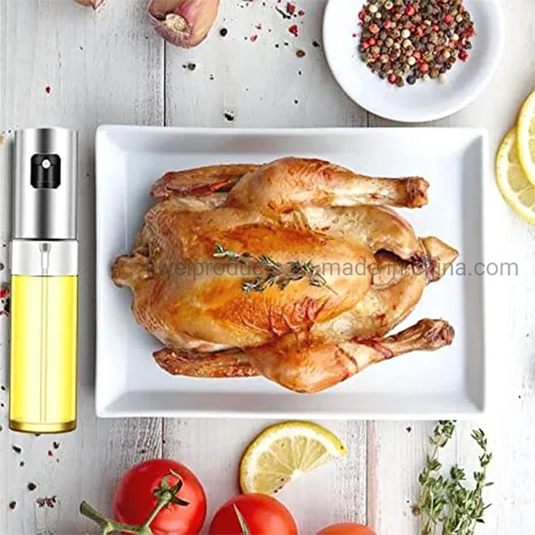 Food-Grade Glass Oil Dispenser Bottle for Barbecue, Making Salad