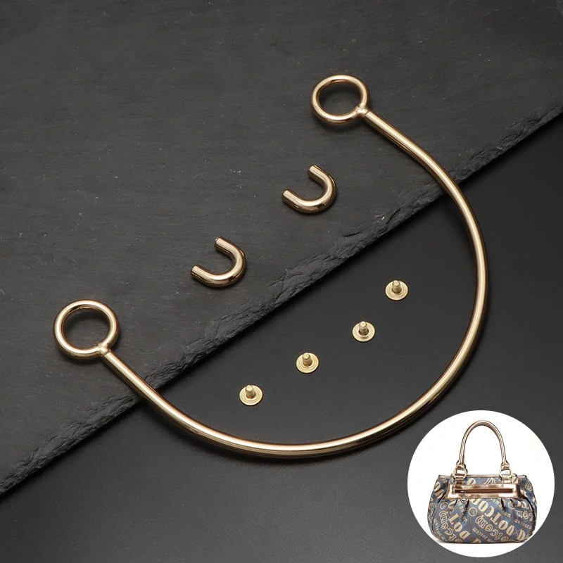 Women's Handbag Hand Pull Metal Handle Zinc Alloy Arch Bridge Hand Buckle Bag Accessories