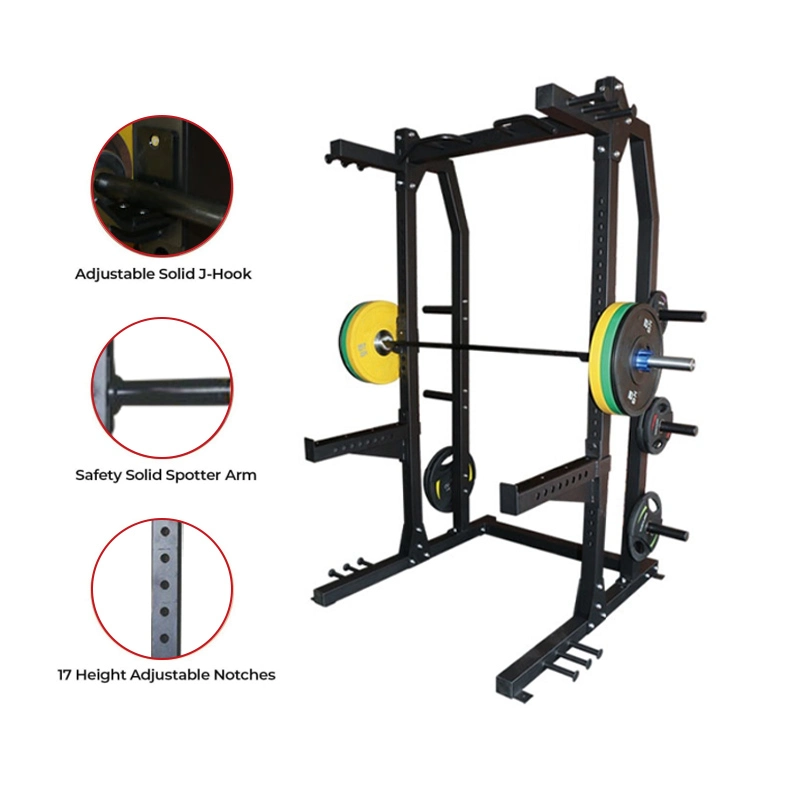 Commercial Squat Stand Gym Power Multi Function with Pull up Cage Cable Crossover Half Power Rack