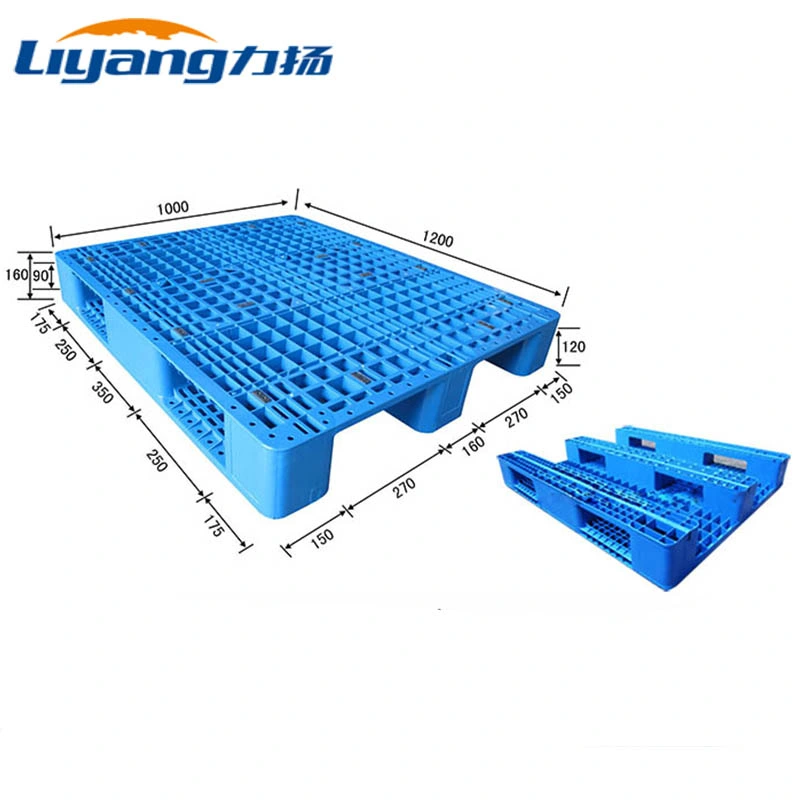 OEM Single Face/Side Steel Reinforced Durable Use Four Way Entry Industrial Nestable Rackable HDPE Euro Heavy Duty Plastic Pallets