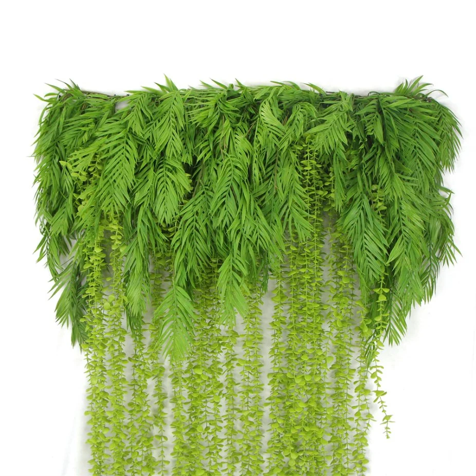 Artificial Leaves Hanging Basket Plants Green Wholesale/Supplier for Ceiling Decoration