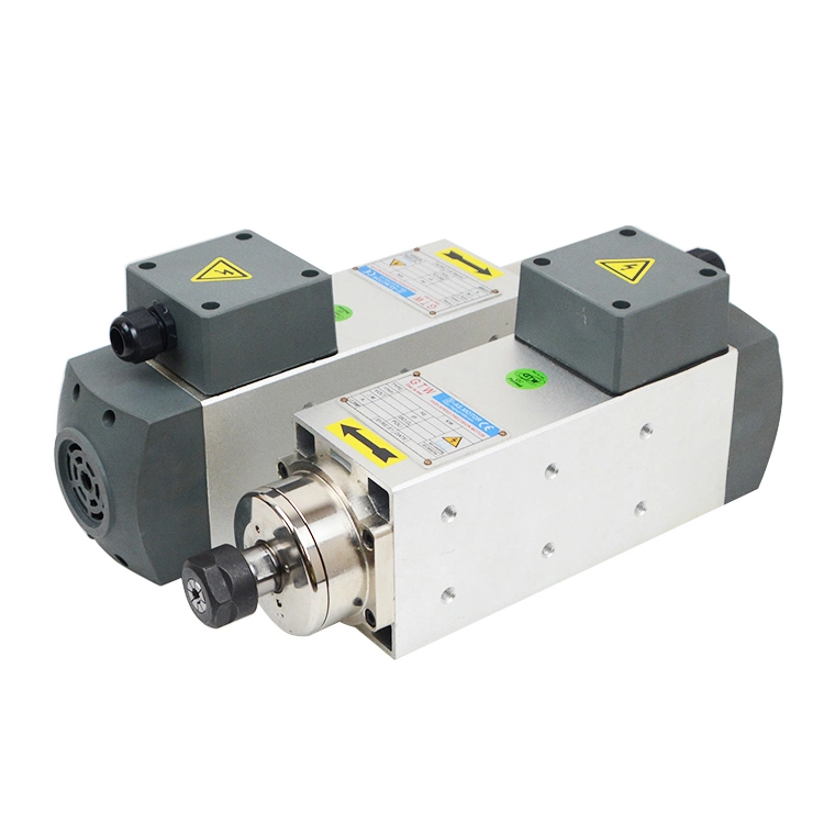 Air Cooling Square Shape CNC Motor Spindle Three-Phase 2.2kw 3.5kw 4.5kw 6kw 7.5kw Er20 400Hz 24000rpm Milling Spindle Motor