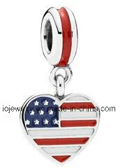 Latest Design Hotsale Custom Jewelry Handmade Enamel Us Flag