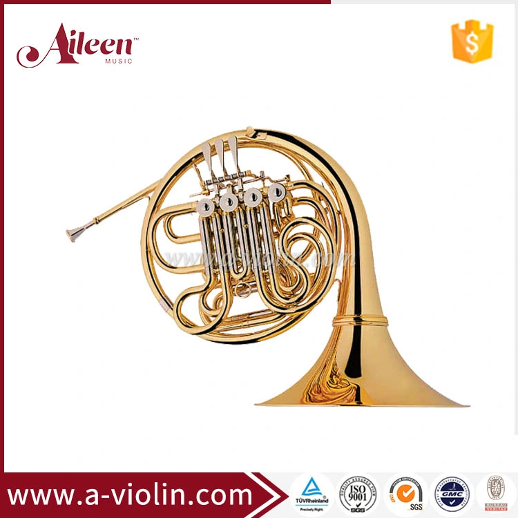 F/ Bb 4 Keys Gold Lacquered Double French Horn