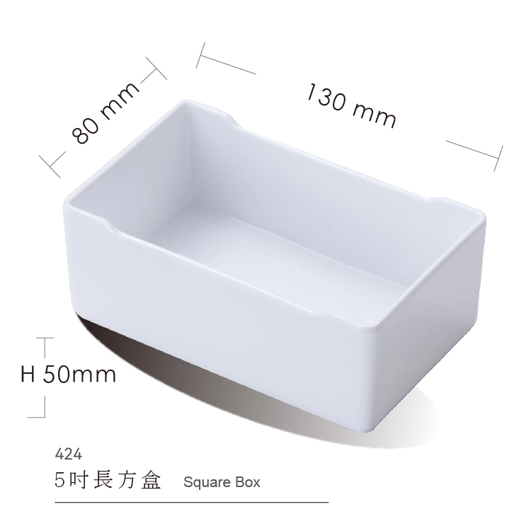 Restaurant Supplies Melamine Material Square Box Rectangular Tea Box