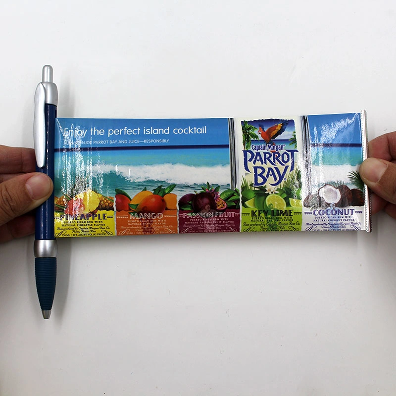 Advertising Plastic Ballpoint Pen Pull out Banner Pen for Promotional Gift