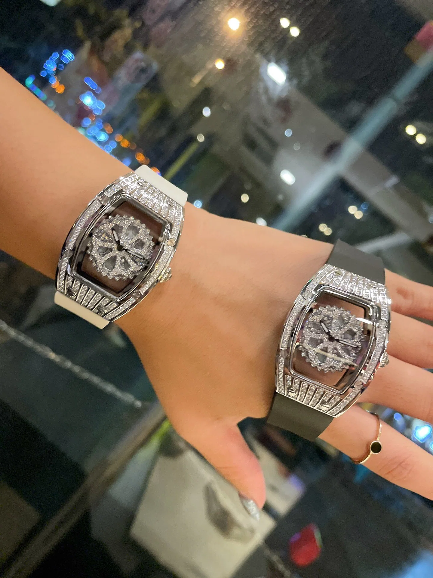 Luxury Mechanical Watch Dial Gift Rubber Strap Fashion Mechanical Watch