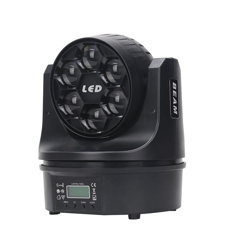 6PCS 15W LED Wash 4in1 Bee Eyes Mini Beam Moving Head Light