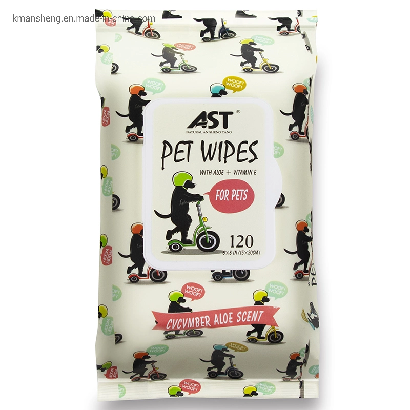 Custom Nonwoven Fabric Eco Friendly Biodegradable Clean Pet Wet Wipes Organic for Dogs and Cats