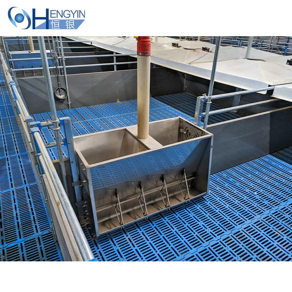 China Made Plastic Double-Side Automatic Pig Feeding Trough Hog Feeders