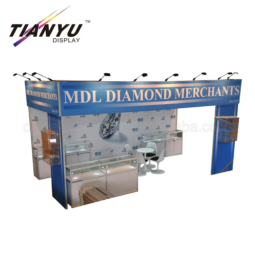 Expo Platform New Design Jewellery Exhibition Booth Stands Trade Show Display Portable Aluminum Material