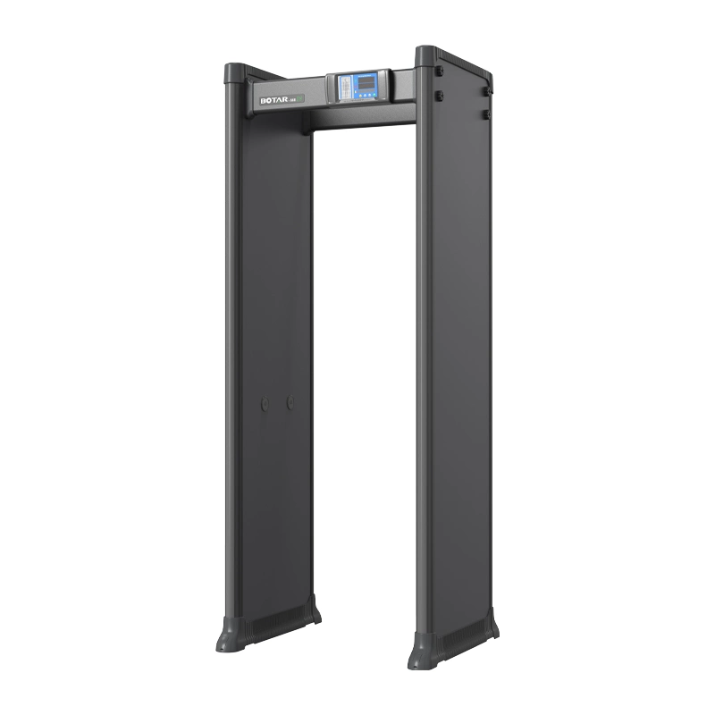 Botar 668ca 680 mm ancho Panel Walk-Through Metal Detector Cross Tipo de haz Caja de control digital integrada 6/12/18/11/22/33 zonas