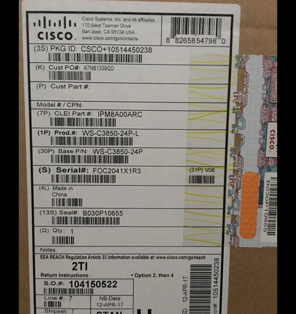 Cisco Ws-C3850-24t-E Cisco Catalyst 3850 24 Port Data IP Services Ethernet Switch