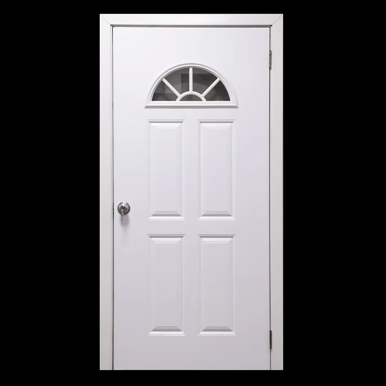 Ot Sale 6 Panel Entry Metal Steel Door with Wood Pine Door Jamb