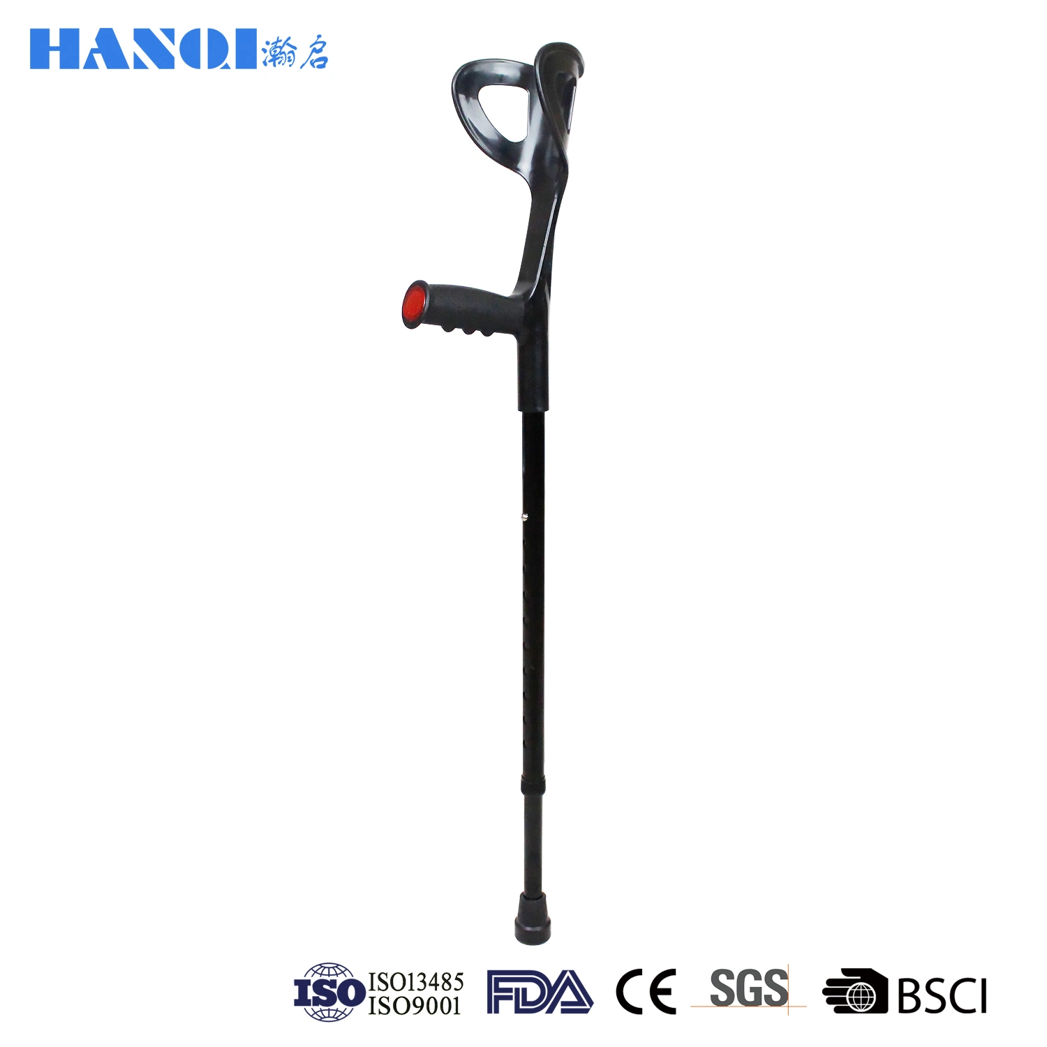 New Arrival Medical Equipment Walking Stick Adjustable Aluminum Elbow Crutch for Disability Injury