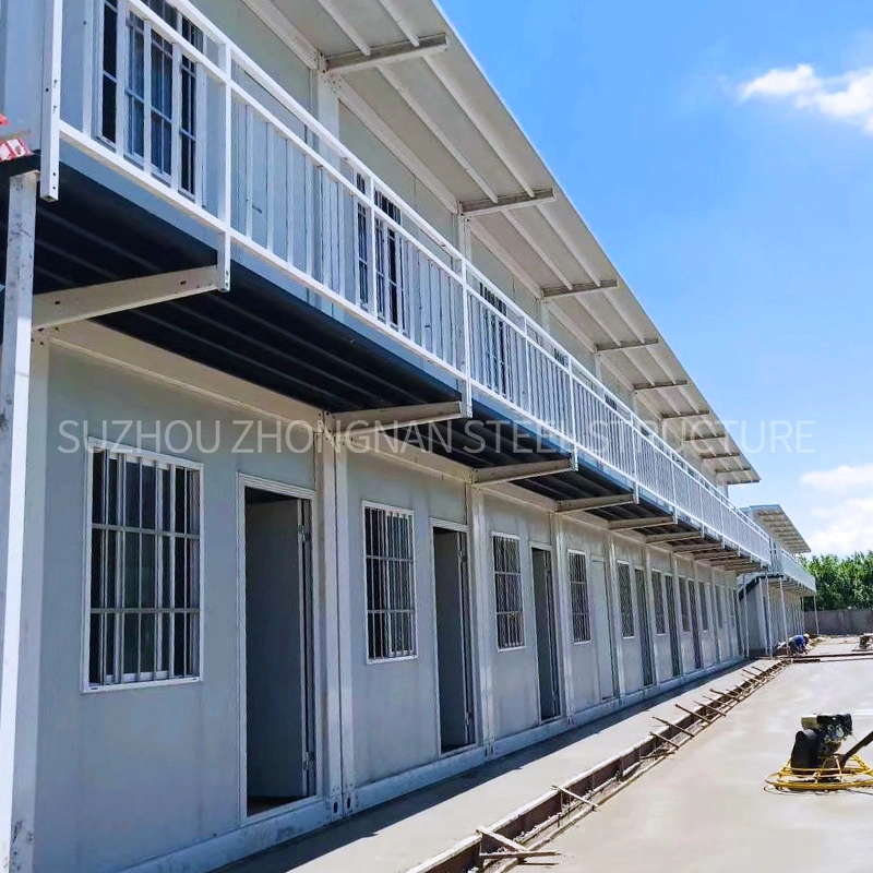 China 2-Story Detachable Prefab Container Offices Modular Flat Pack Container School Classroom Case Manufacture