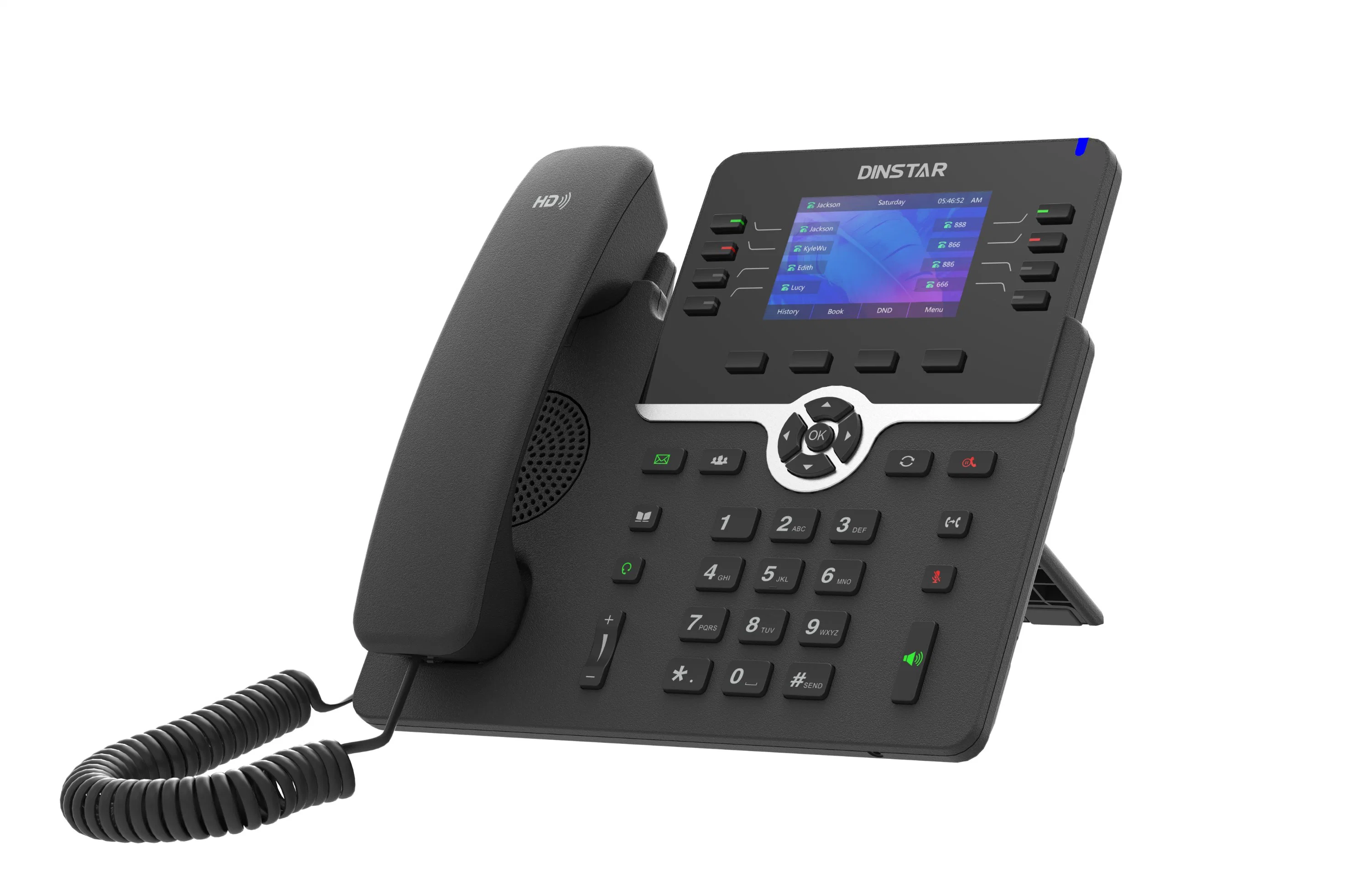 C64GP Entreprise Prise en charge POE de l'entreprise meilleur vendeur téléphone VoIP SIP