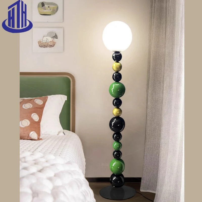 E27 Standard Light D32*H160cm Colorful Beading Glass Ball Floor Lamp (2007)