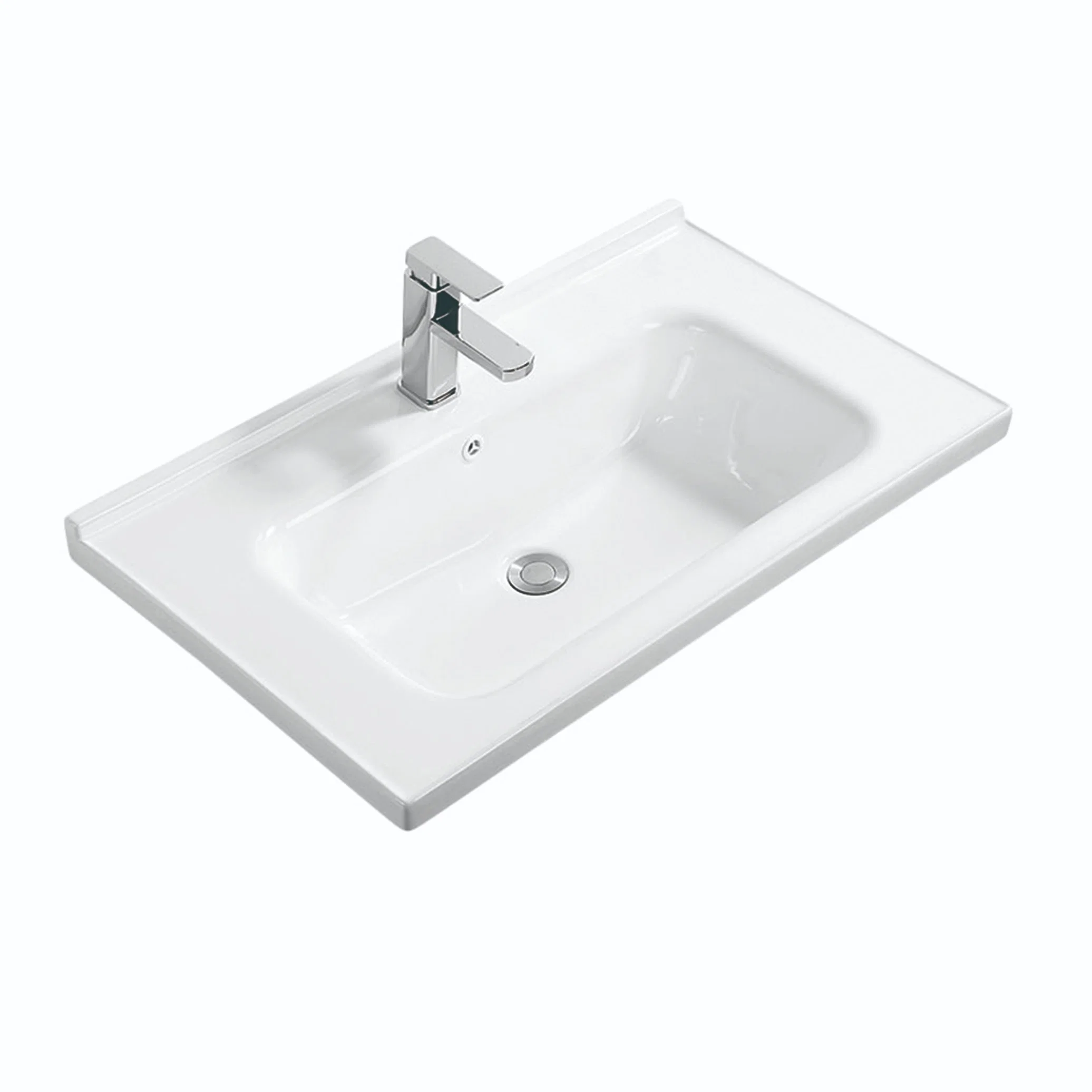 Modern Cabinet Countertop Rectangular Wash Hand Bathroom Sink