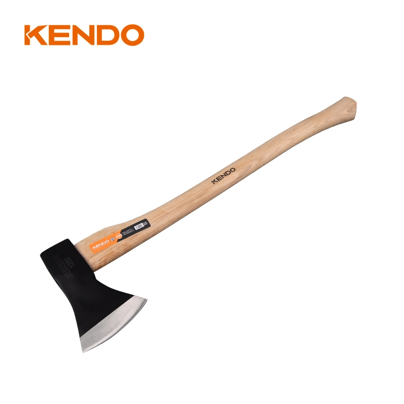 Kendo Wood Handle 613 Type Axe with Forged Steel Head, Overall Heat Treated for Superior Efficiency and Durability