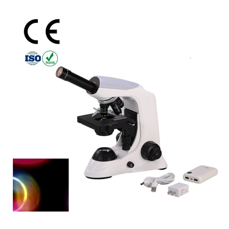 Pakistan Afghanistan Cheap Monocular Biological Microscope with Quadplex Nosepiece