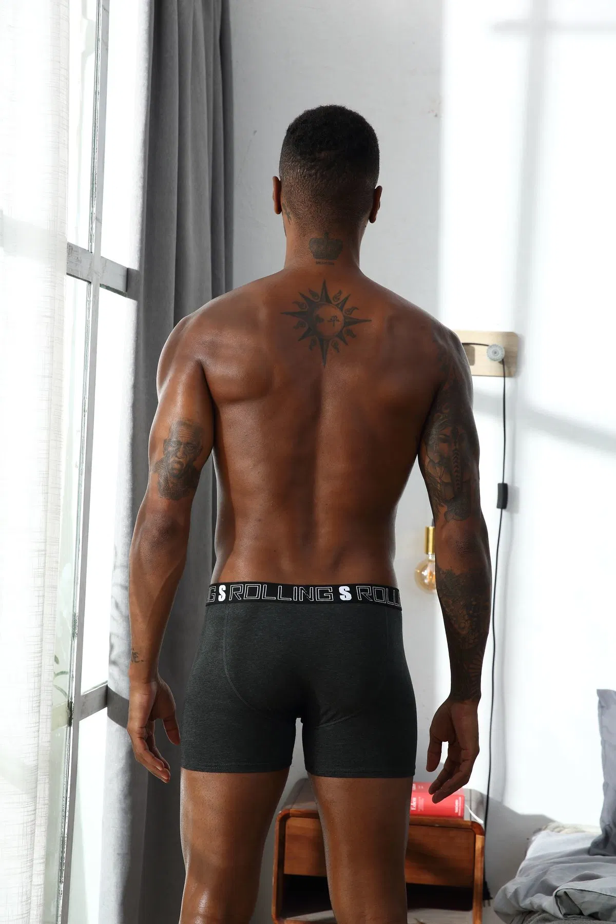 Soft Knitted Cotton Spandex Sexy Men Boxers Shorts