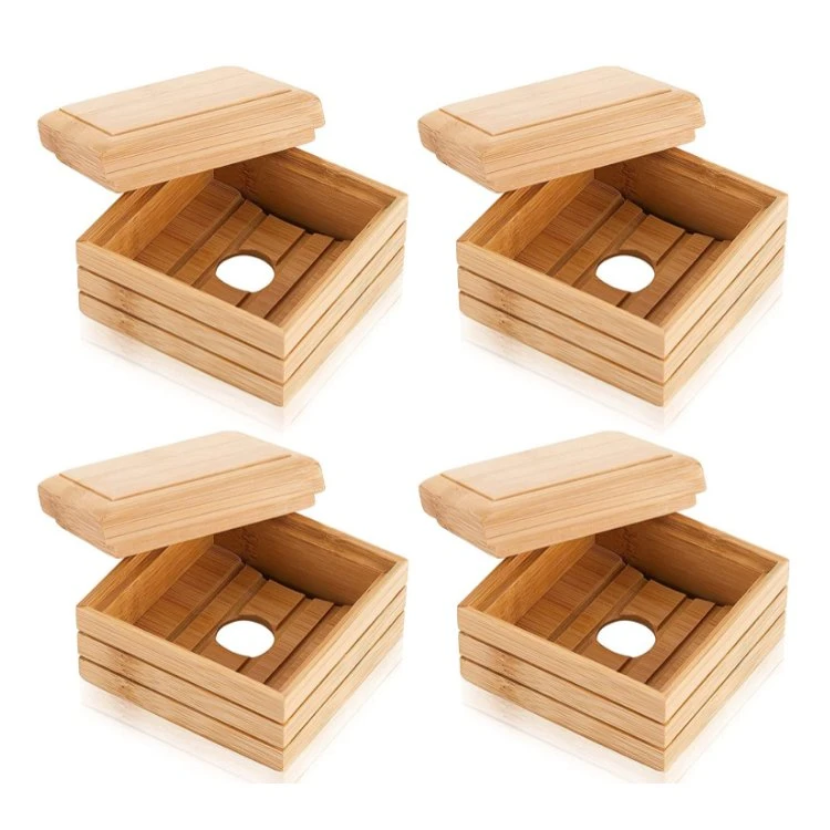 Jabonera de bambú de madera natural Jabón Box