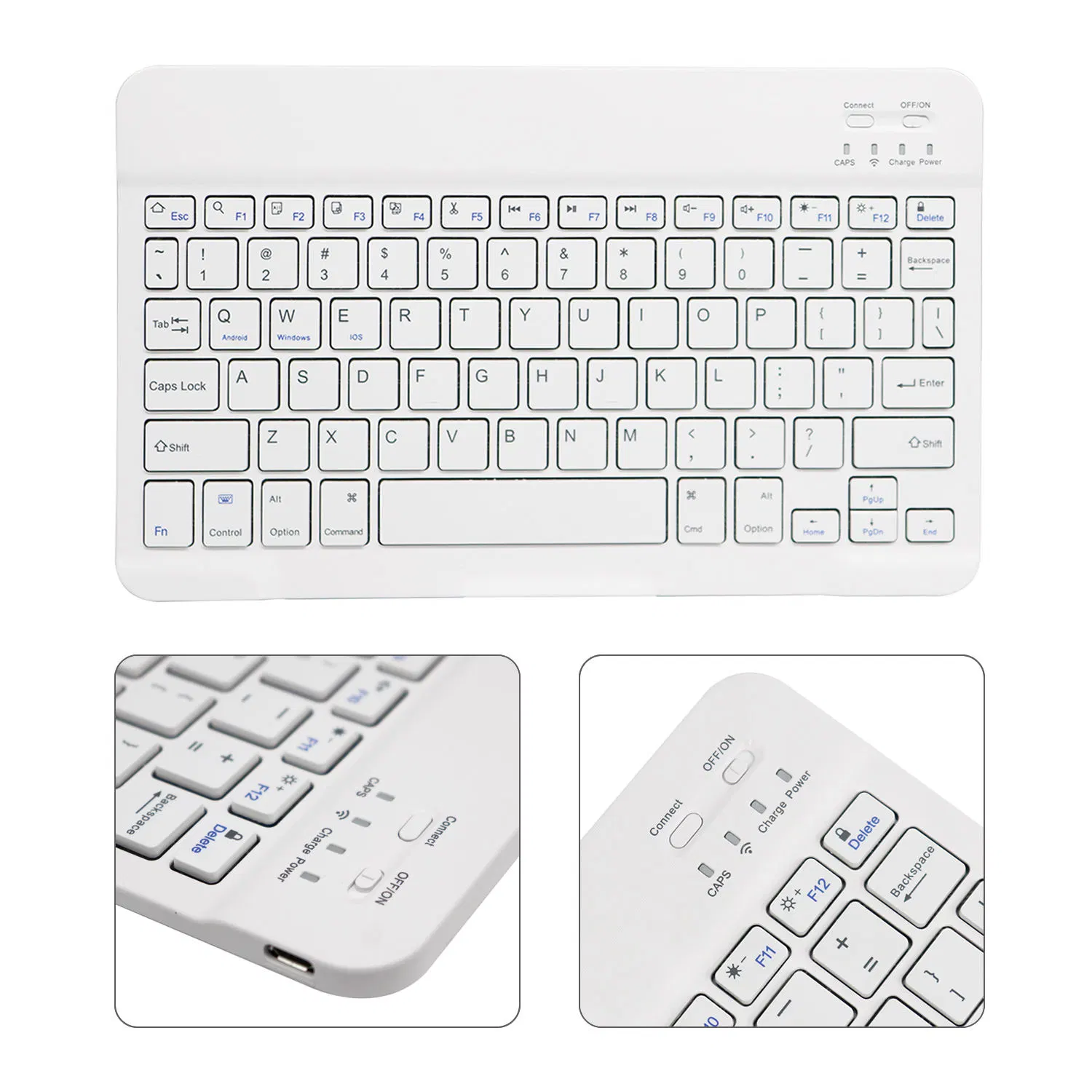 Magnetic Protective Cover Pencil Holder Detachable Wireless Keyboard