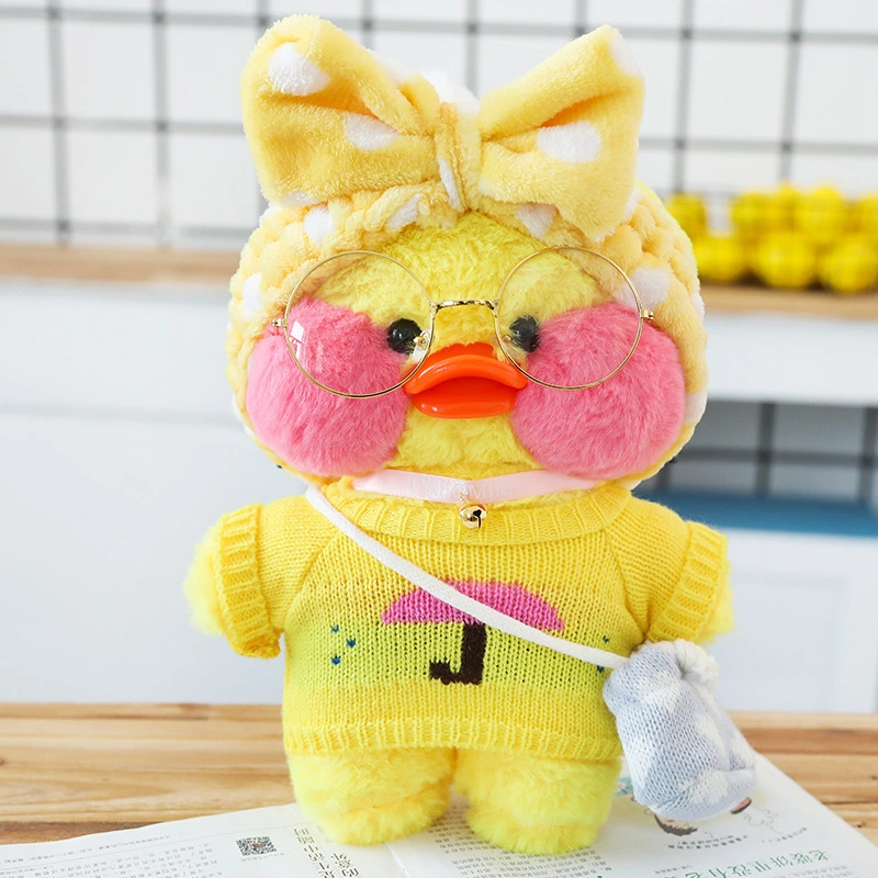 30cm High quality/High cost performance  Yellow Stuffed Animal Yellow Duck Plush Toys Hyaluronic Acid Duck Doll Lalafanfan Duck