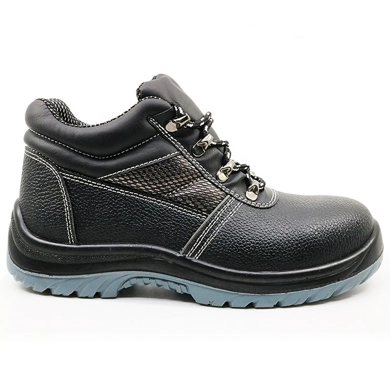 Black Leather PU Sole Safety Shoes Anti Static for Industrial