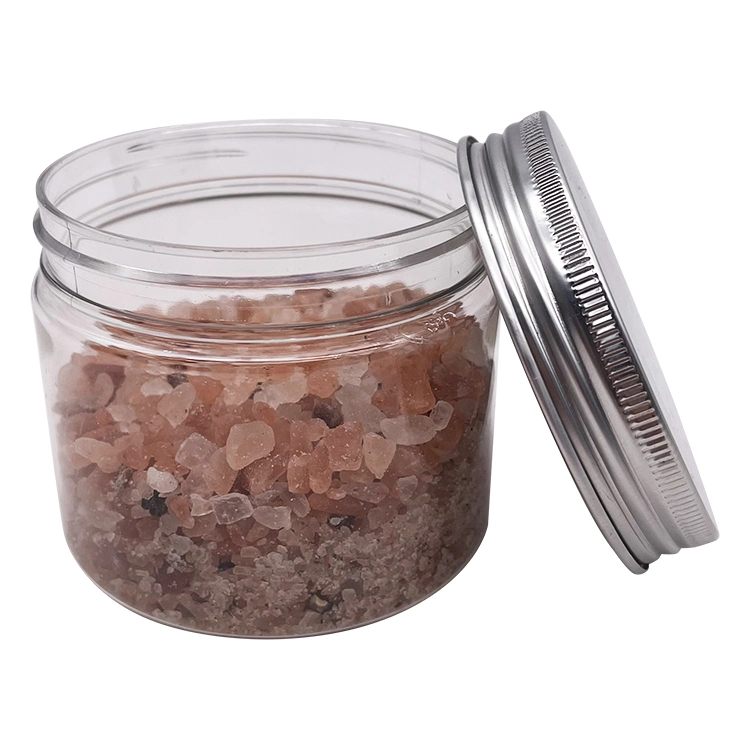 Pet Food Storage Bottle Plastic Jar Candy Packaging Canning Jar with Aluminum Lids