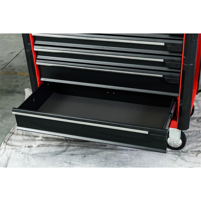 Metal Tool Trolley with Stainless Steel Working Top and Side Holes