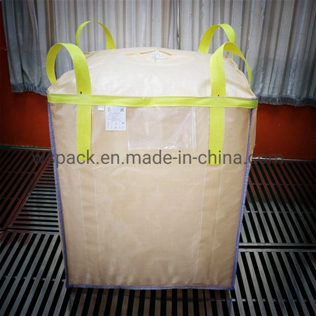 PP Woven Plastic Printed U-Panel Body Super Sack Ton Baffle FIBC Bulk Big Packing Bag with 4 Corner Loops