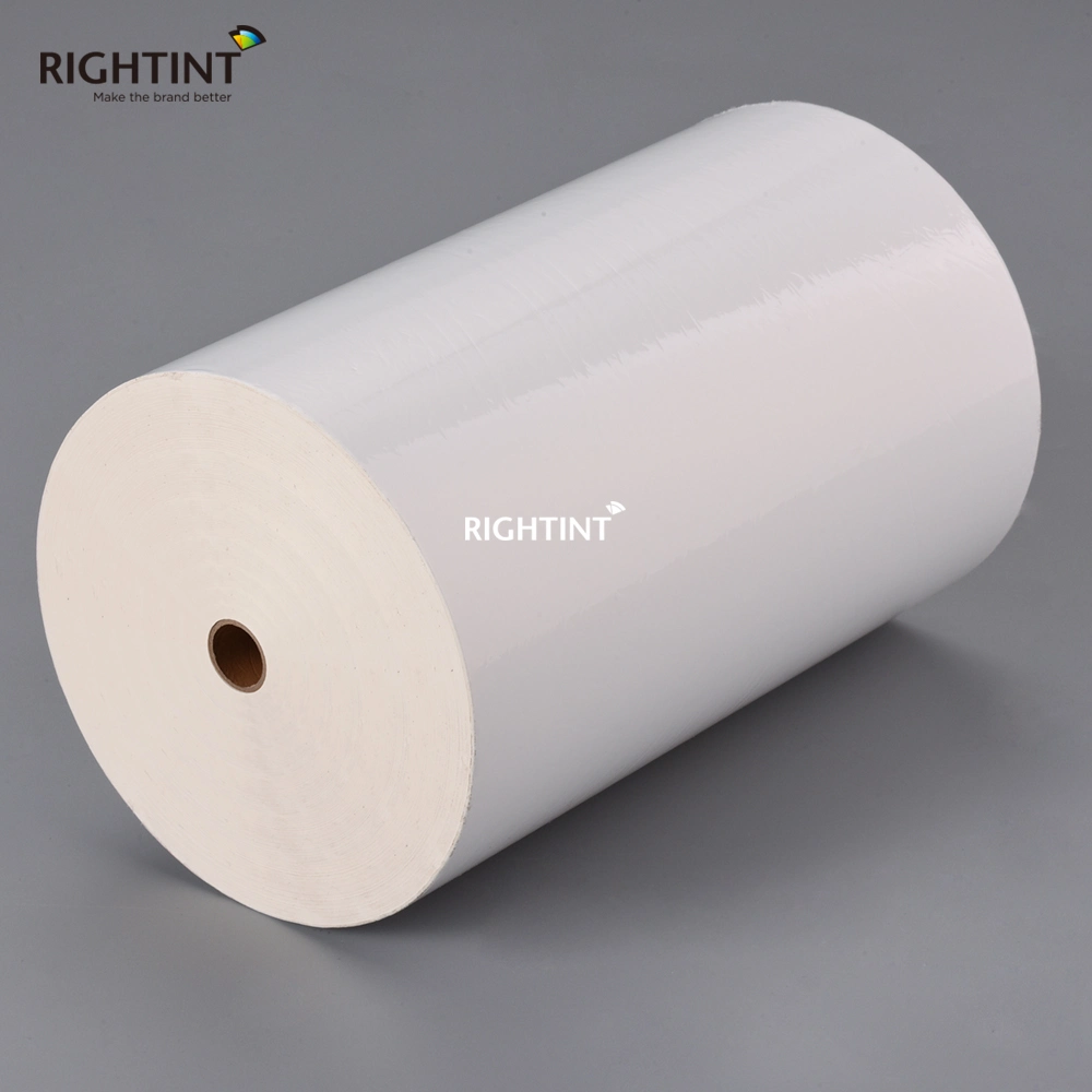 strong adhesive Flexographic Printing Rightint sticker paper label jumbo roll