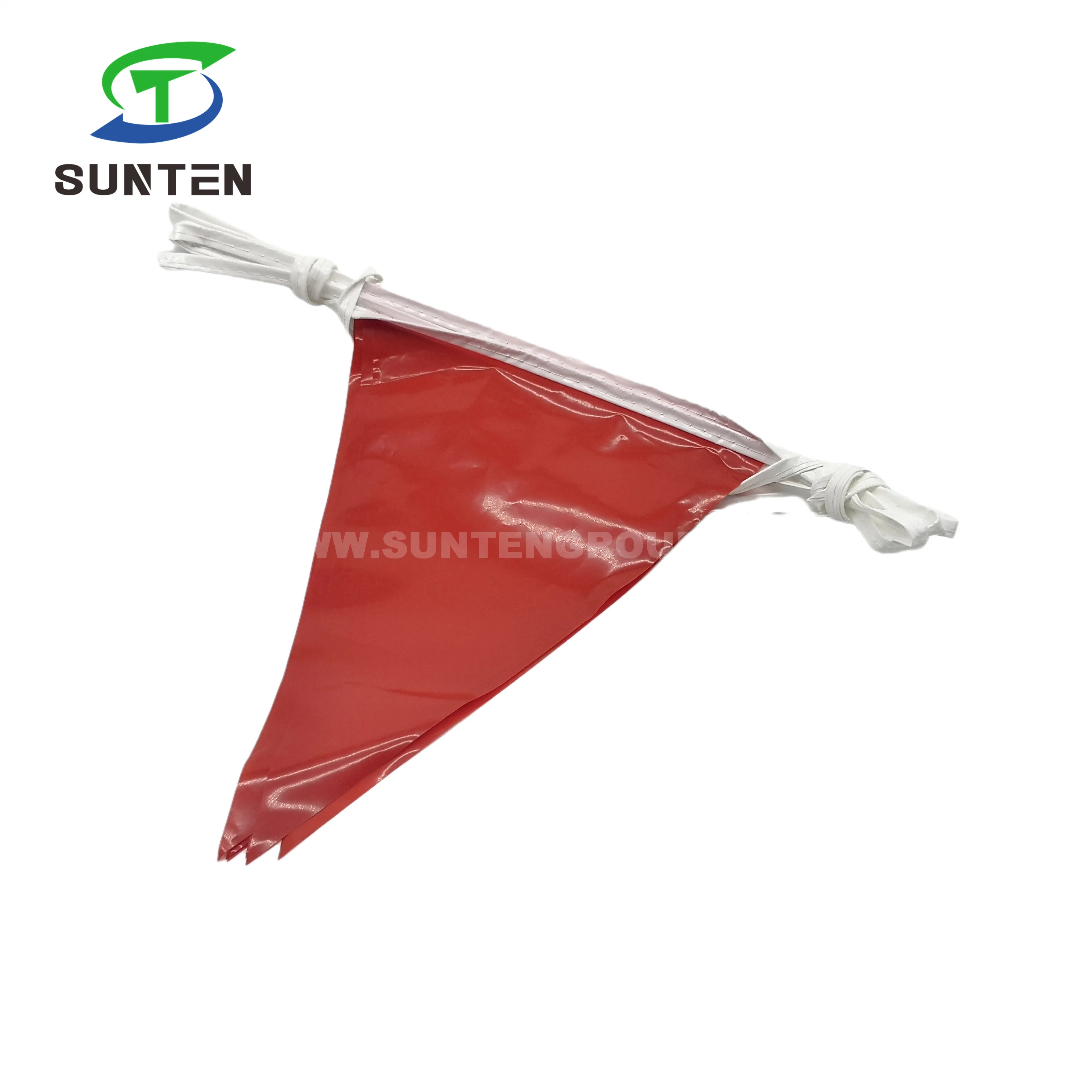 Hot Products/Street Safety Warning Anti-UV/Waterproof PVC/Polyester/Nylon Printing Reflective/Fluorescent Color Square/Triangle String Delineator