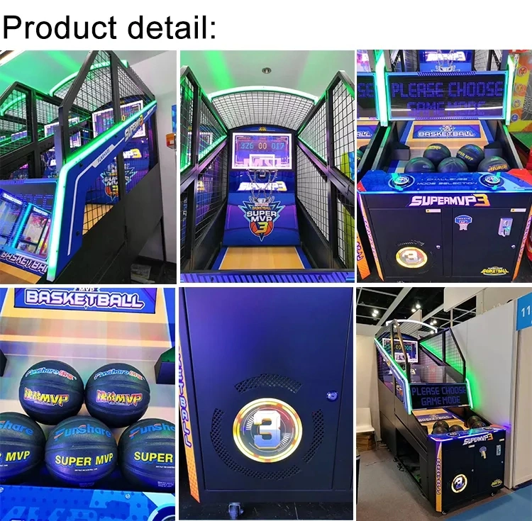 School Sports Indoor Basketball Arcade Game Machine Basketball Arcade Hoop