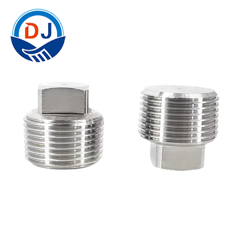 Round Bar Steel 3000lb Pipe Fitting Tube Connector Solid Square Head Pulg